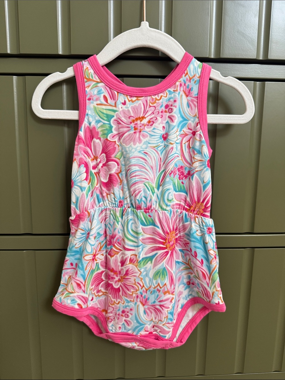 NWT *RETIRED* Posh Peanut Marina Varsity Romper Size 6-12 months